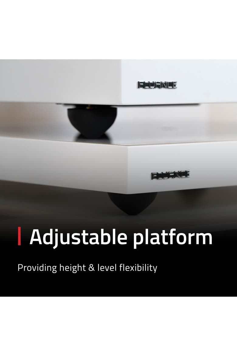 IB40 Turntable Isolation Base Anti-Vibration Wood Platform, Bubble Level, Alternate, color, Piano White