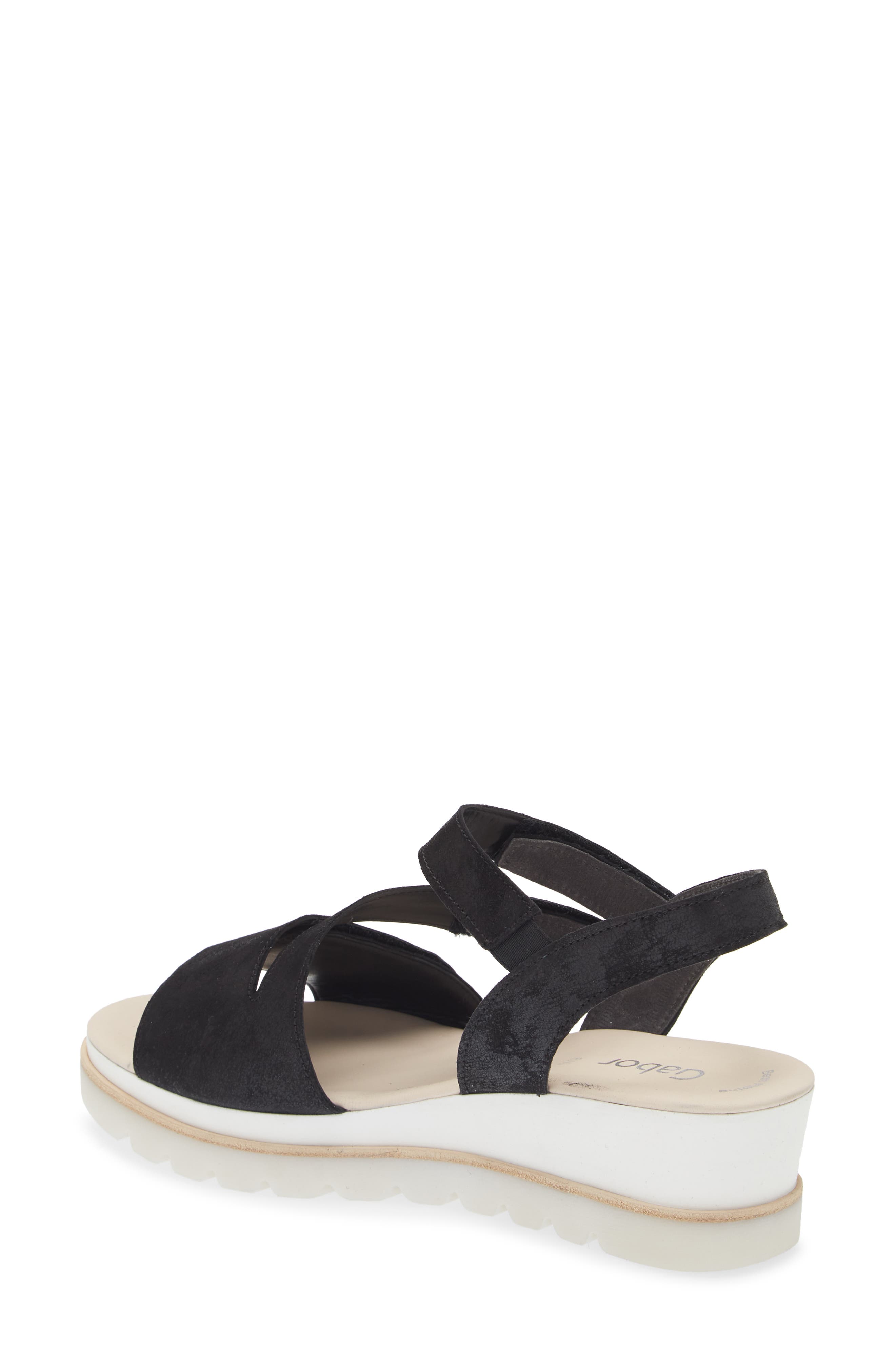 Gabor Asymmetric Wedge Strappy Sandal, Alternate, color, 