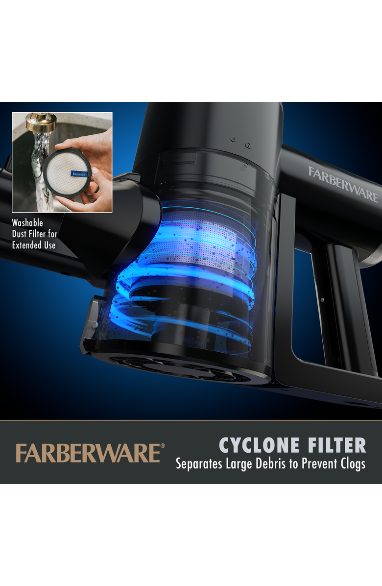 FARBERWARE Cordless Pro Stick Vacuum Cleaner, Alternate, color, Black