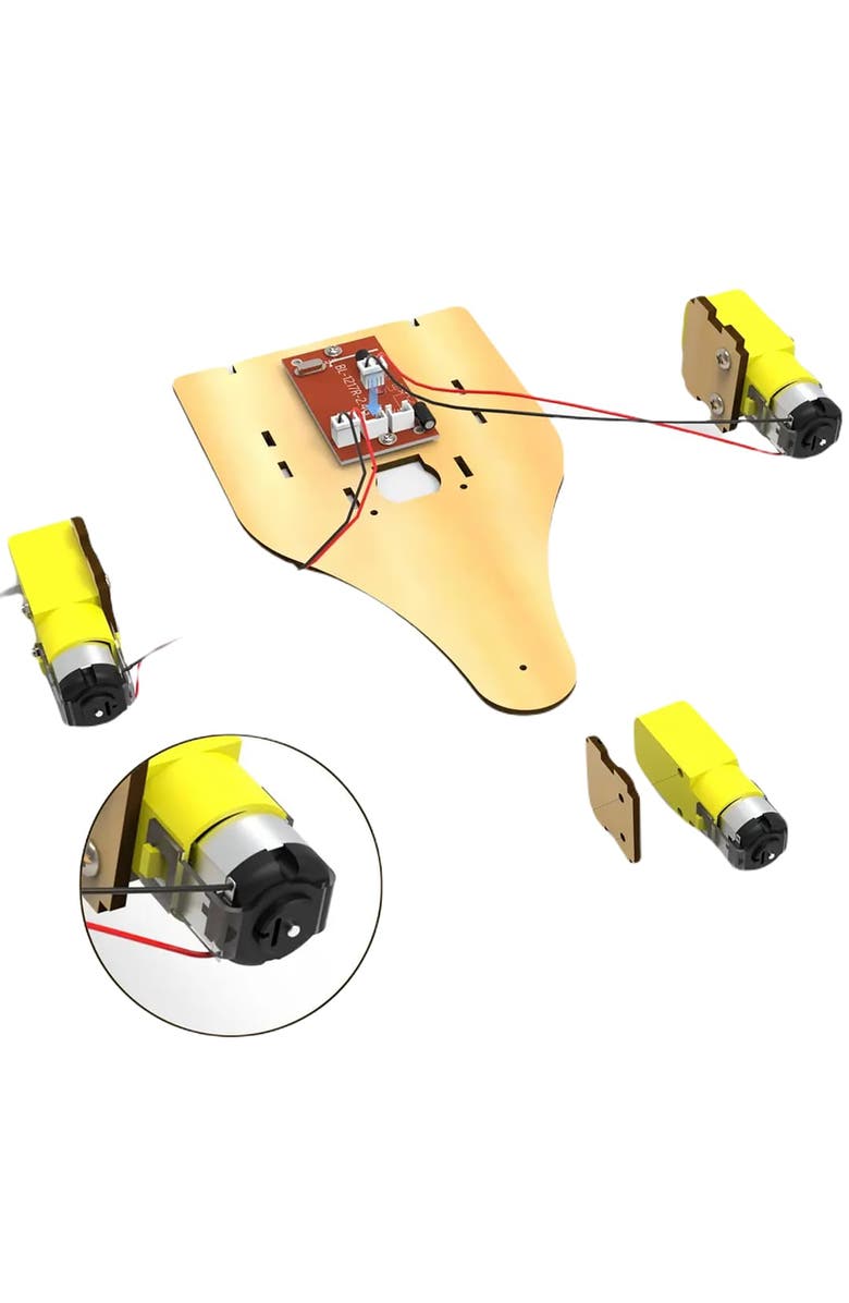 MODBOX DIY Motorized Battle Robot Kit, 2 Pack, Build Wooden Toy Fighter Bots, Alternate, color, 