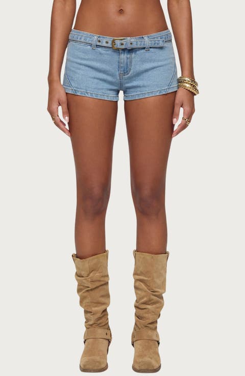 Ciel Low Rise Micro Denim Shorts