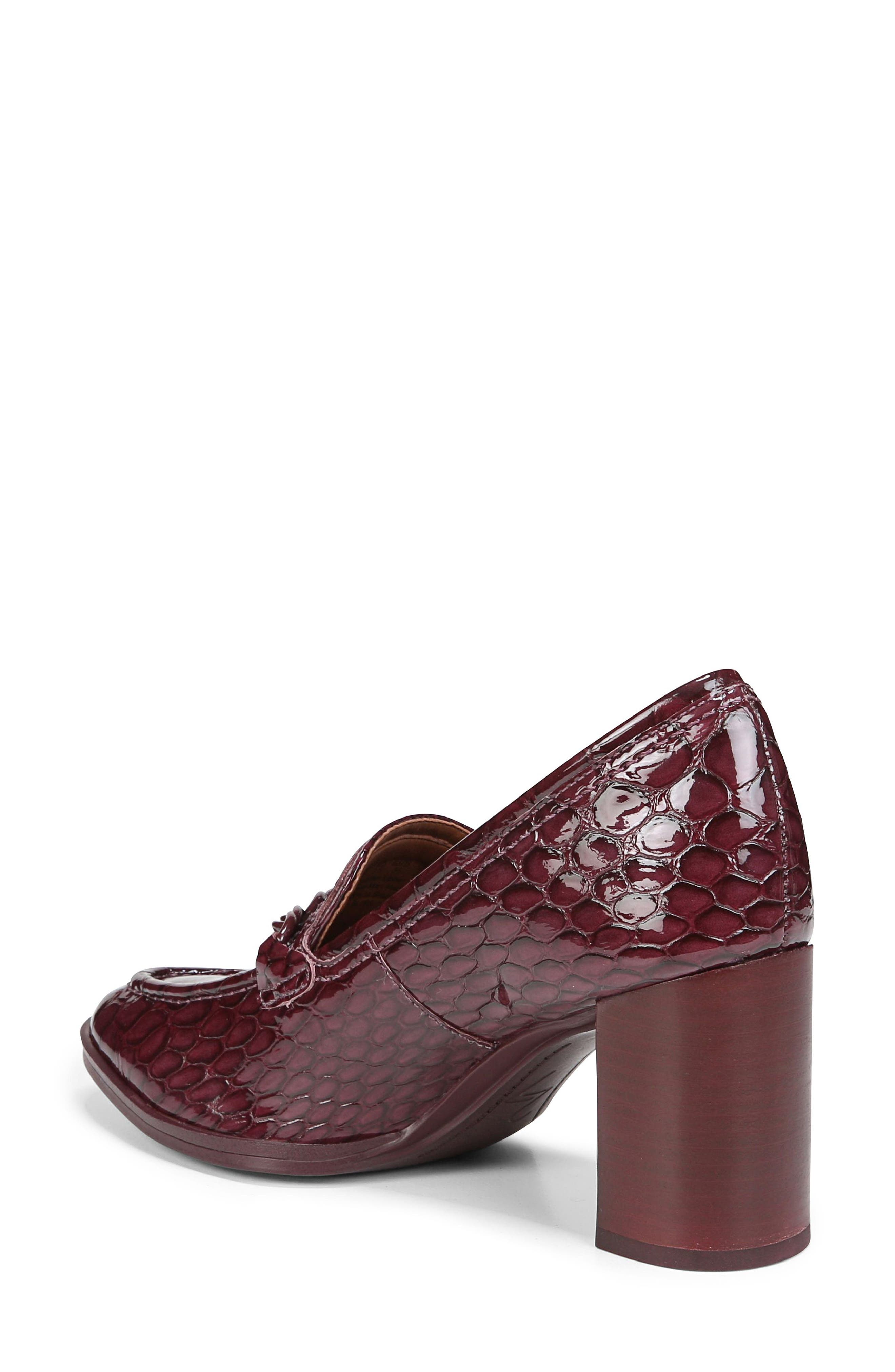 Bliss Loafer Pump, Alternate, color, CAB SAUV CROC LEATHER
