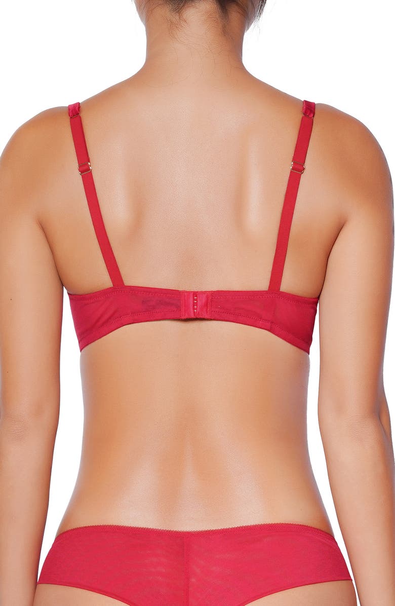 Huit Eglantine Lace Underwire Bra, Alternate, color, Red