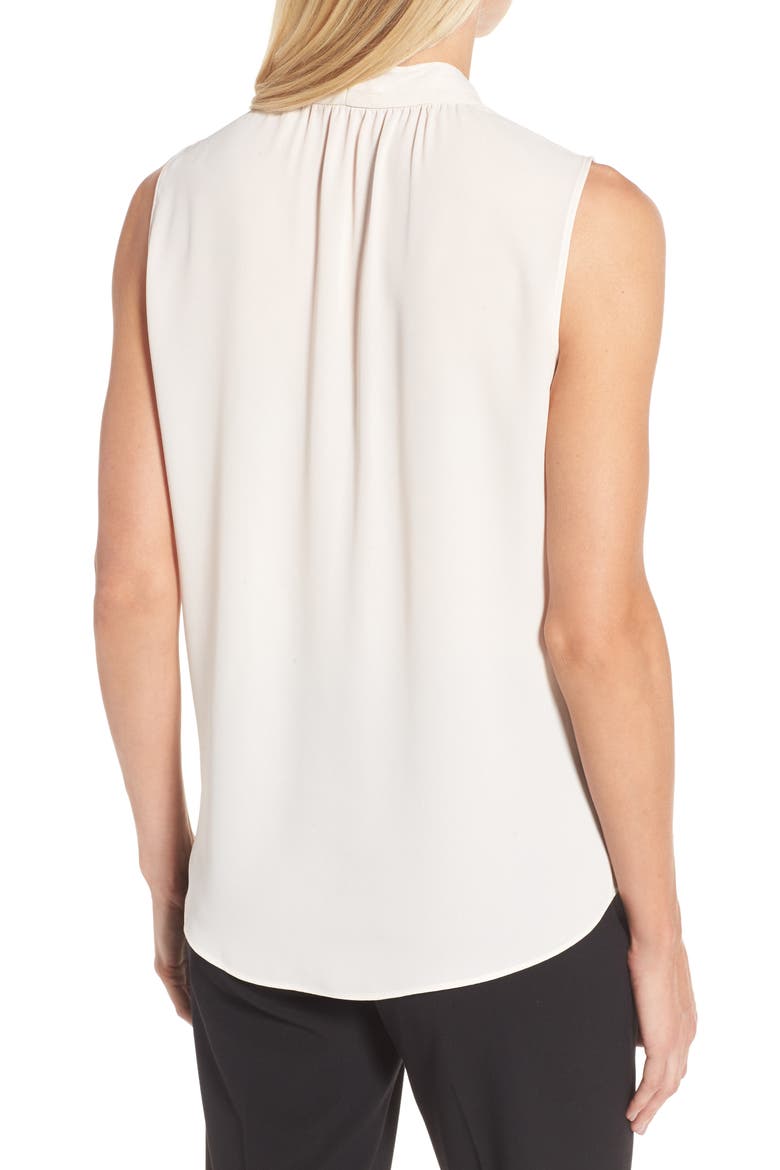 'Edie' Pleat V-Neck Blouse, Alternate, color, BLUSH