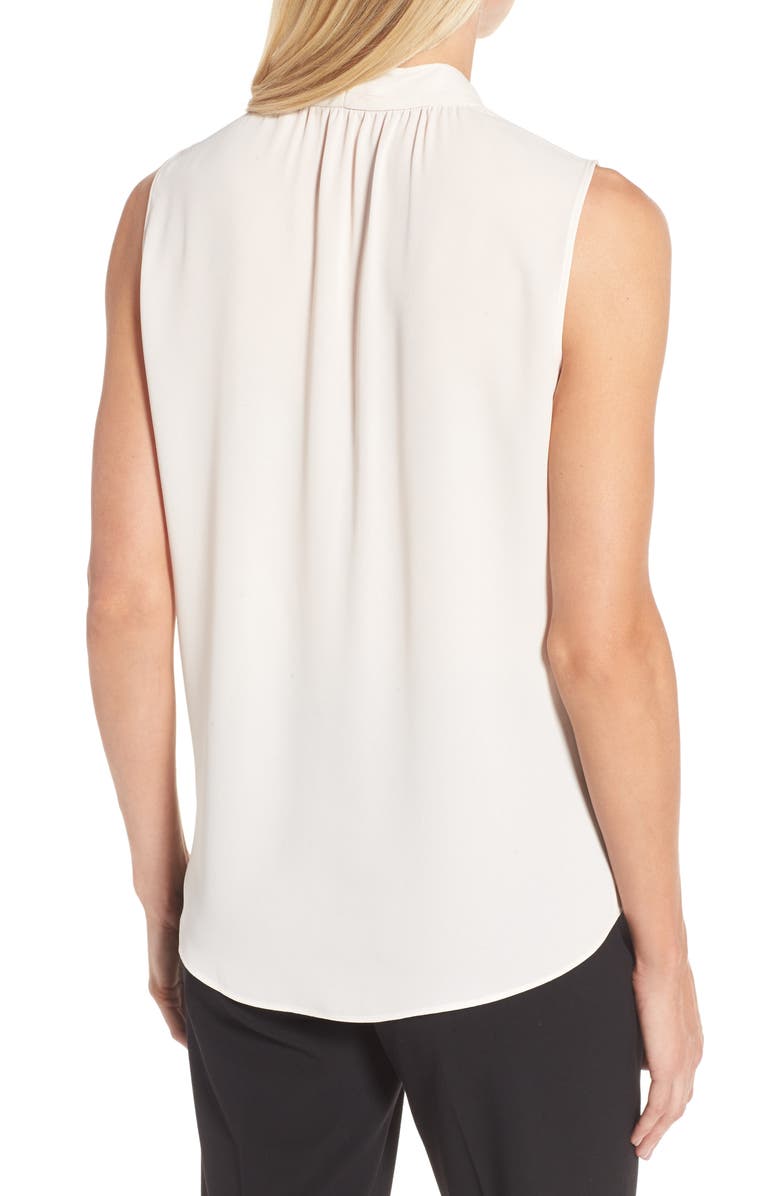 T Tahari 'Edie' Pleat V-Neck Blouse, Alternate, color,