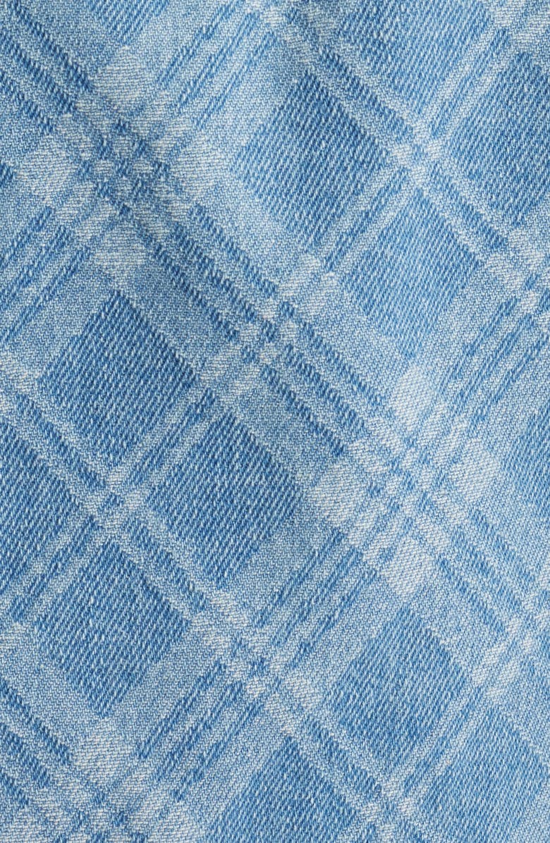 PTCL Lani Plaid Crop Denim Jacket, Alternate, color, Light Indigo