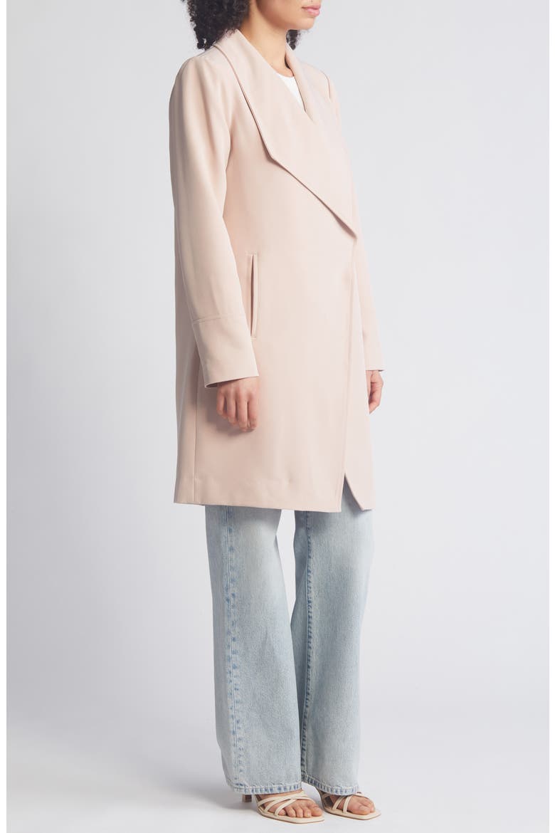 Drape Front Coat, Alternate, color, PINK LOTUS