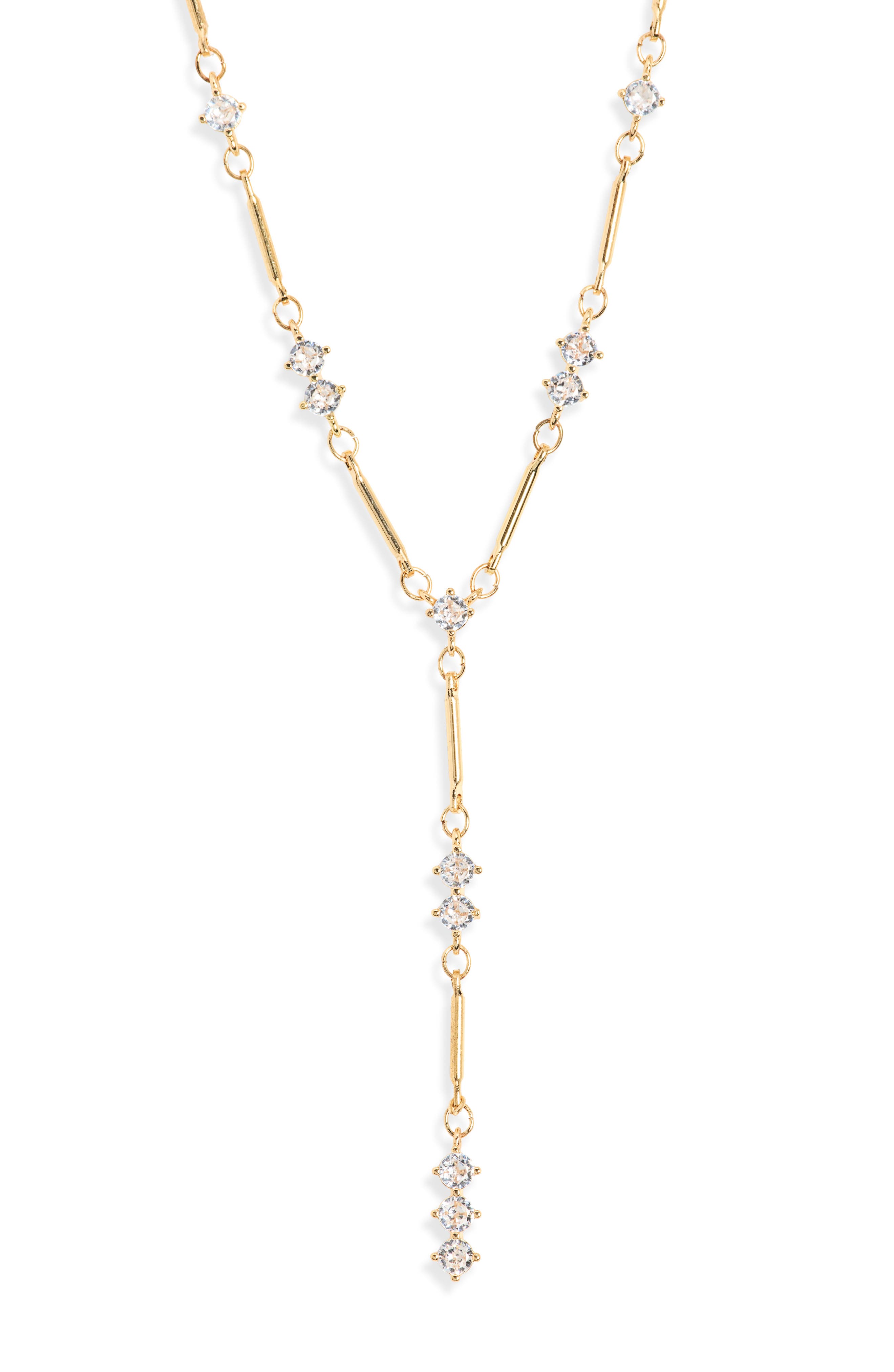 Cubic Zirconia Station Y-Necklace