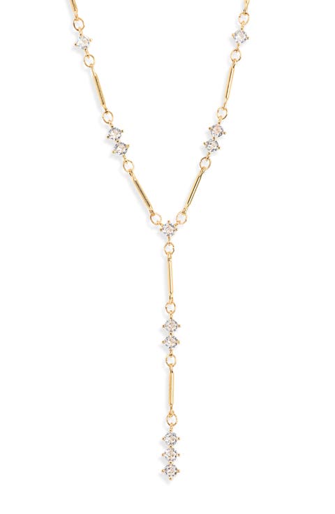 Cubic Zirconia Station Y-Necklace