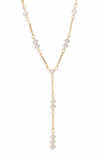 Cubic Zirconia Station Y-Necklace