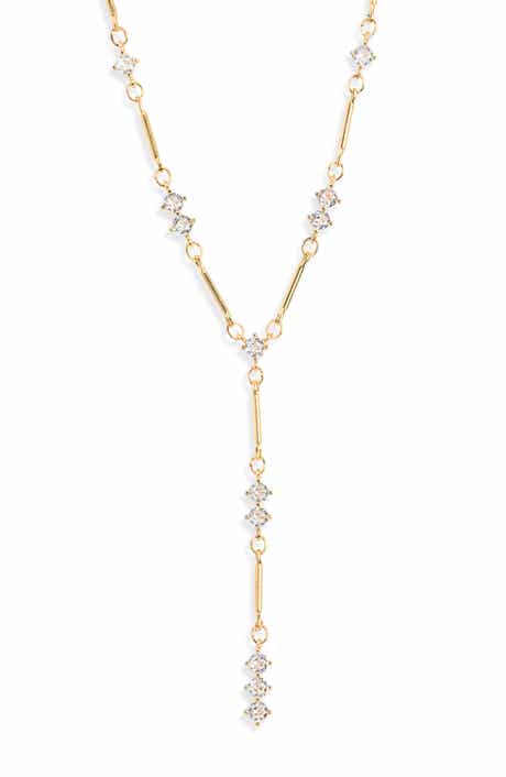 Cubic Zirconia Station Y-Necklace