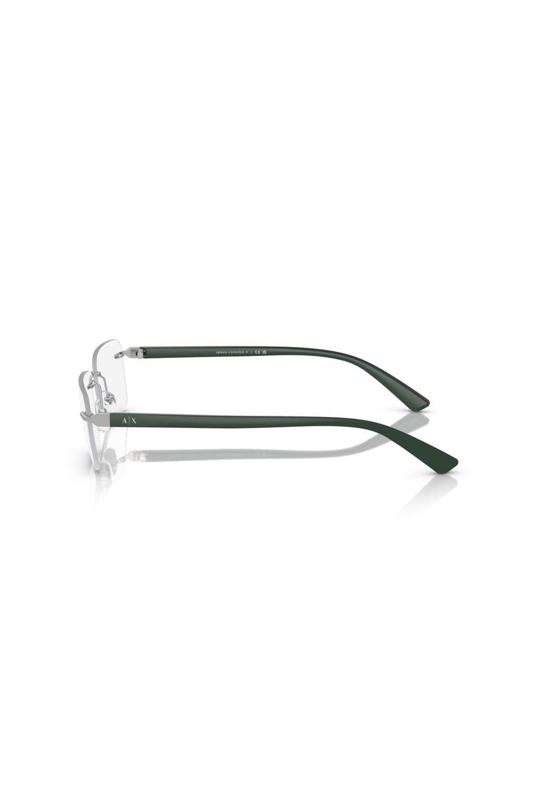 56mm Rectangle optical glasses, Alternate, color, Silver