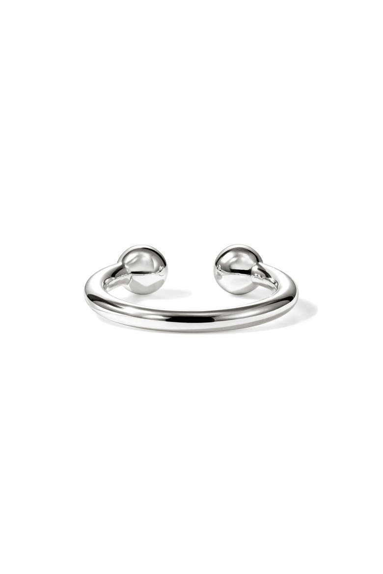 B&F x JH Screwball Open Ring, Sterling Silver, Alternate, color, SILVER