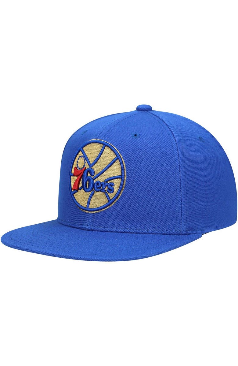 Mitchell & Ness Men's Mitchell & Ness Royal Philadelphia 76ers 50th Anniversary Snapback Hat, Alternate, color, Royal
