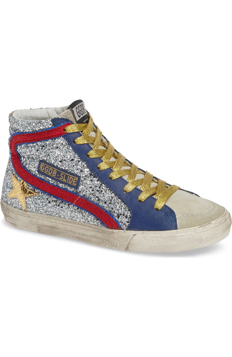 Golden Goose Glitter High Top Sneaker, Main, color,