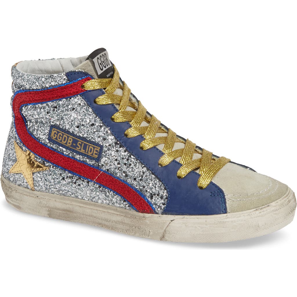 Golden Goose Glitter High Top Sneaker In Multi