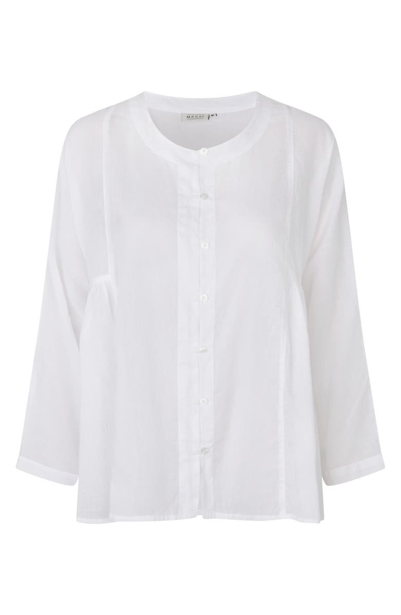 Masai Copenhagen MaIanelle Round Neck Blouse, Alternate, color, White