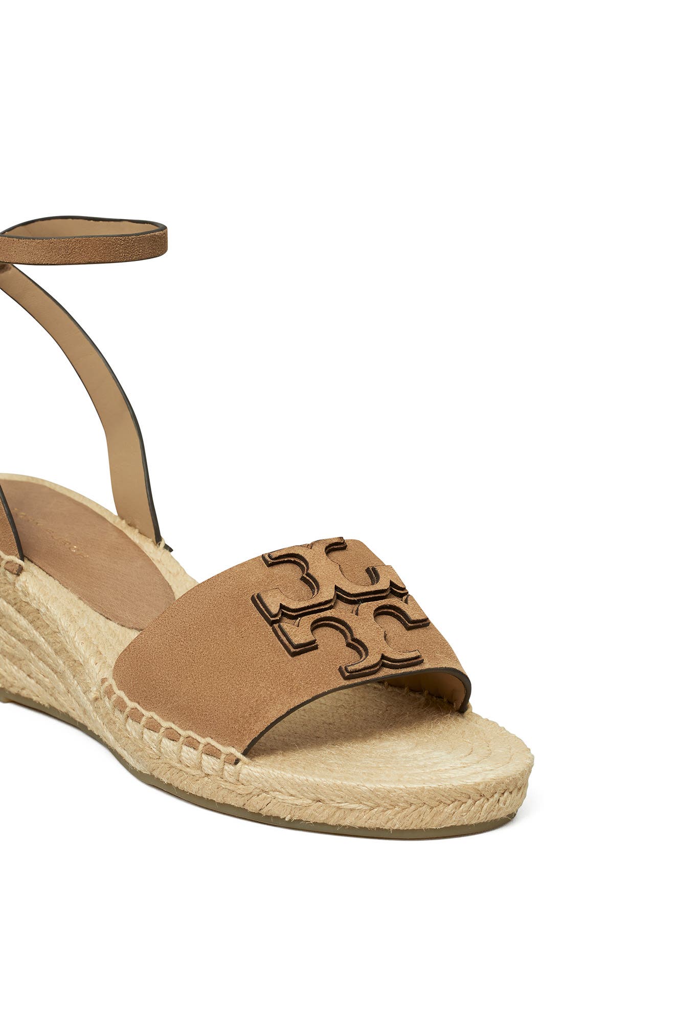 Tory Burch Ines Ankle Strap Espadrille Platform Wedge Sandal, Alternate, color, Ceramic Taupe