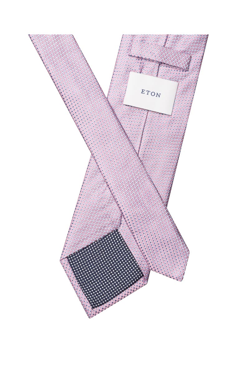 Eton Pink Micro Silk Tie, Alternate, color, Medium Pink