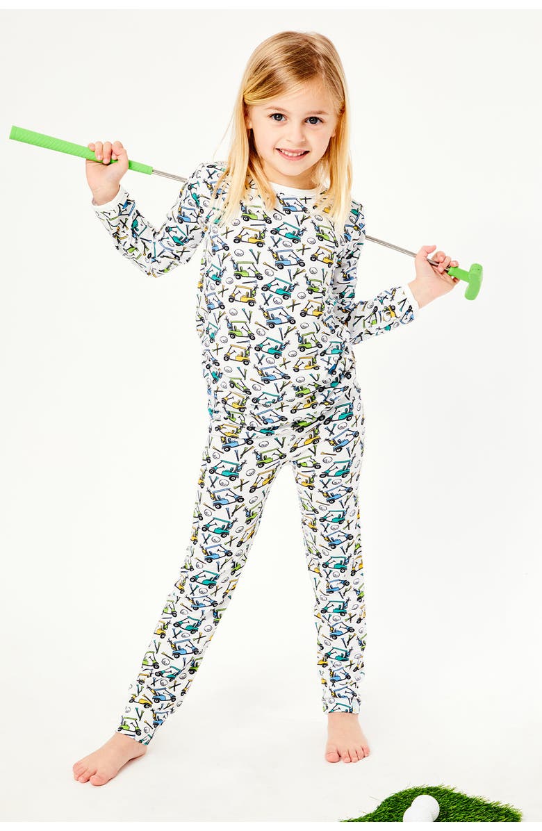 Clover Baby & Kids Long Sleeve Pajama Set - Golf, Alternate, color, Golf