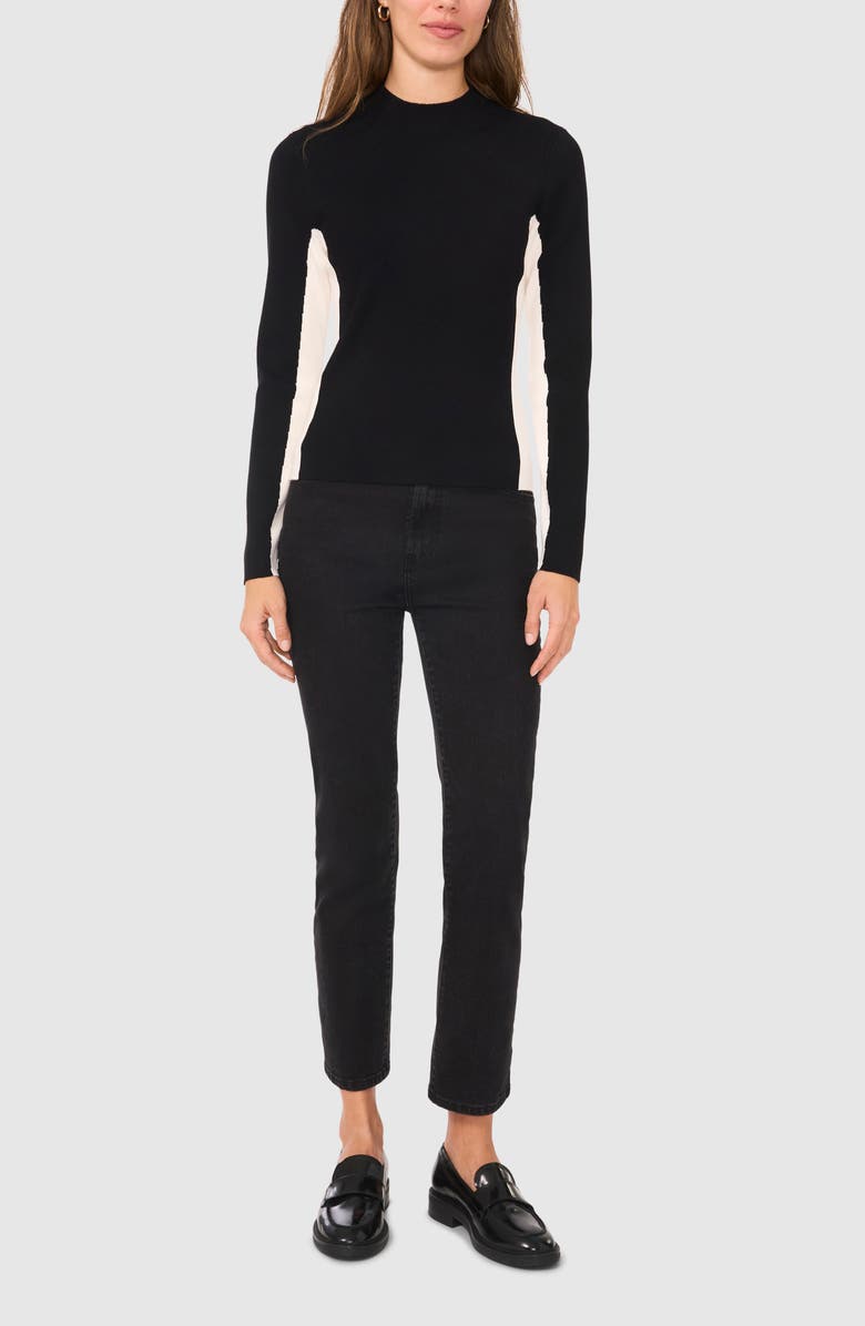 Halogen<sup>®</sup> Colorblock Mock Neck Sweater, Alternate, color, 