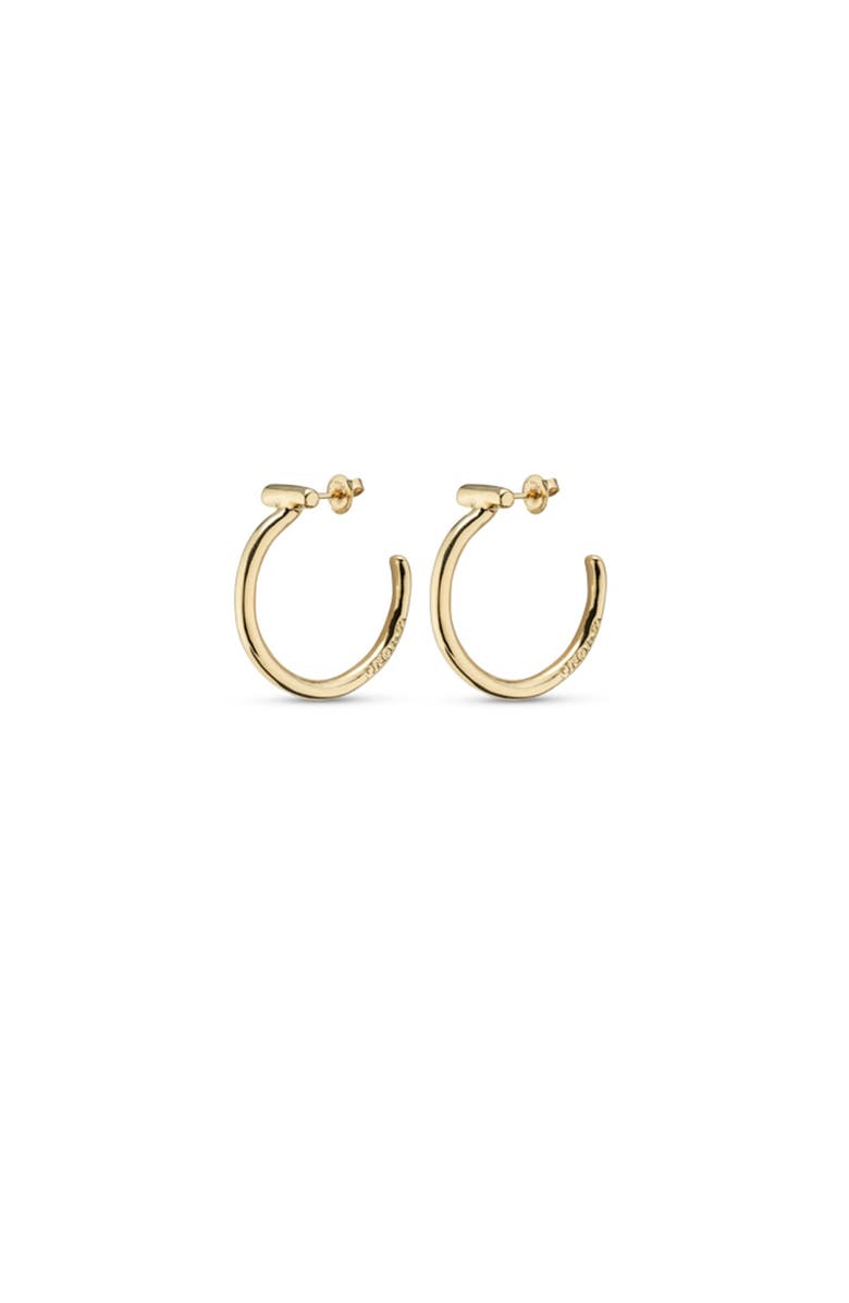 UNODE50 Polished Round Earrings, Alternate, color, Gold