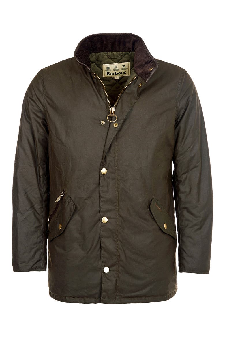Prestbury Waxed Cotton Rain Coat, Alternate, color, OLIVE