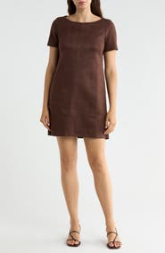 MAX STUDIO Faux Suede Shift Dress