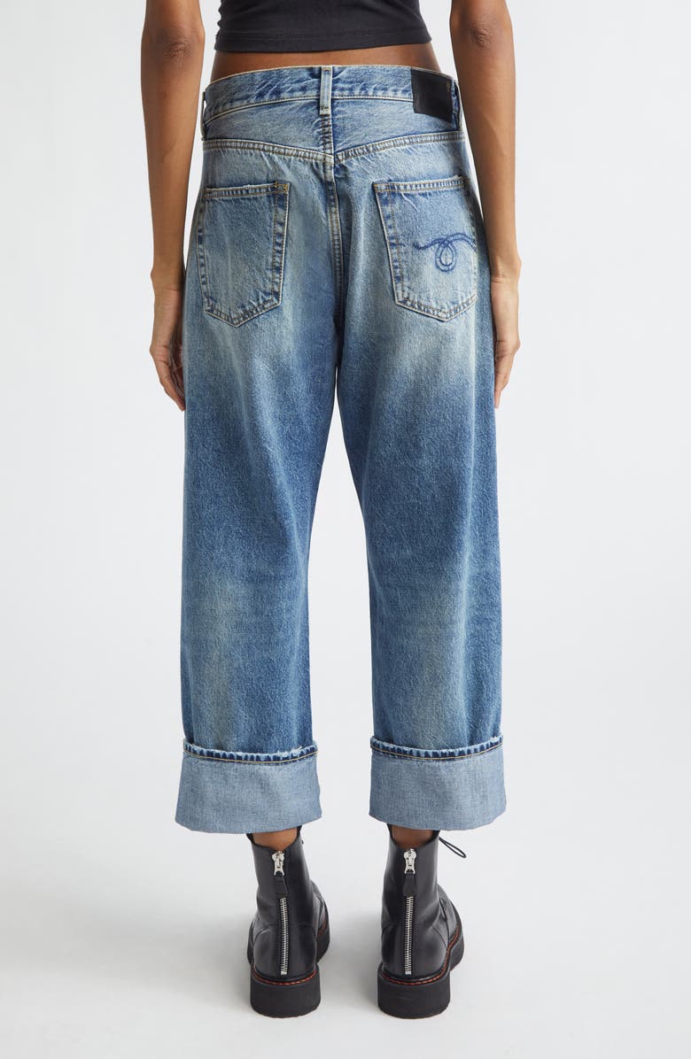 R13 Cuffed X-Boyfriend Jeans, Alternate, color, Jasper