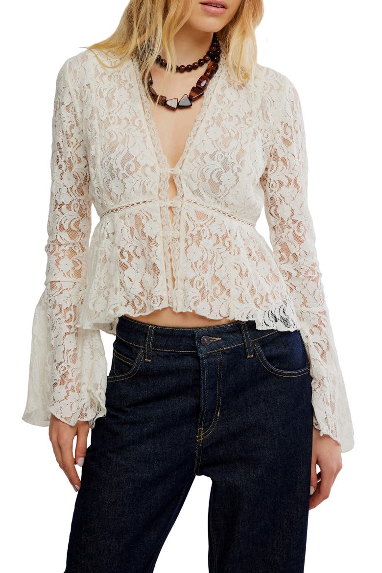 Whispering Love Lace Top, Main, color, TOFU
