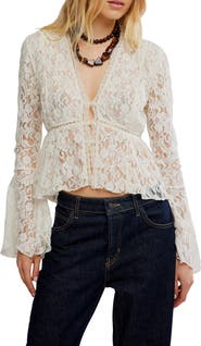 Free People Whispering Love Lace Top