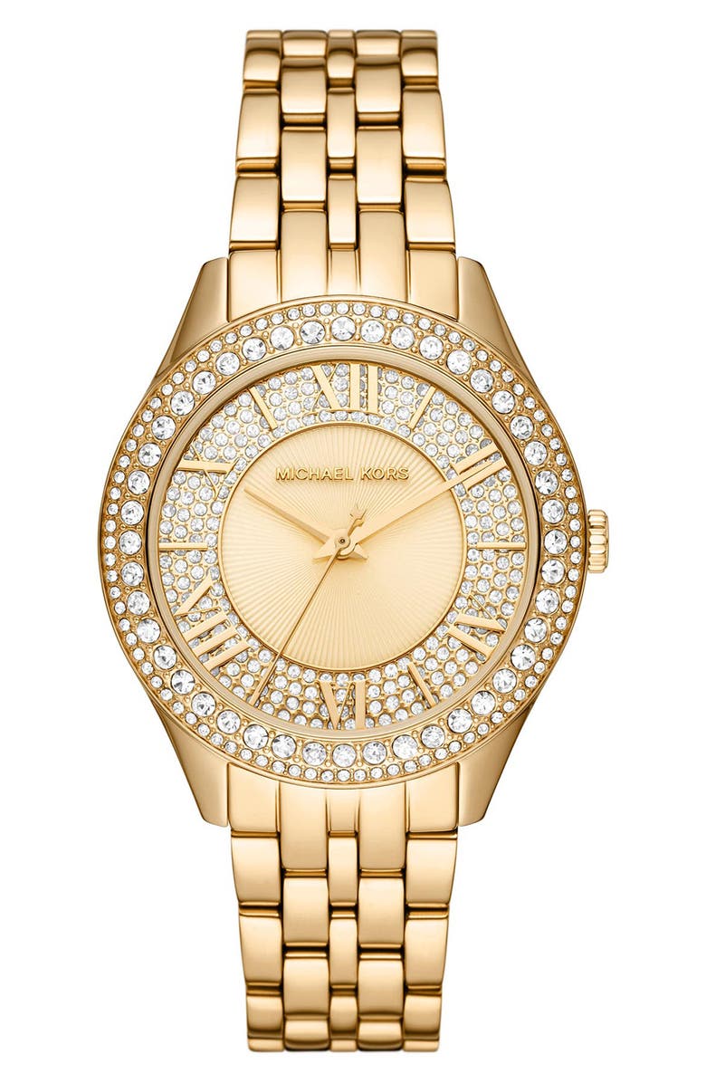 MICHAEL Michael Kors Harlowe Crystal Pavé Bracelet Watch, 38mm, Main, color, 
