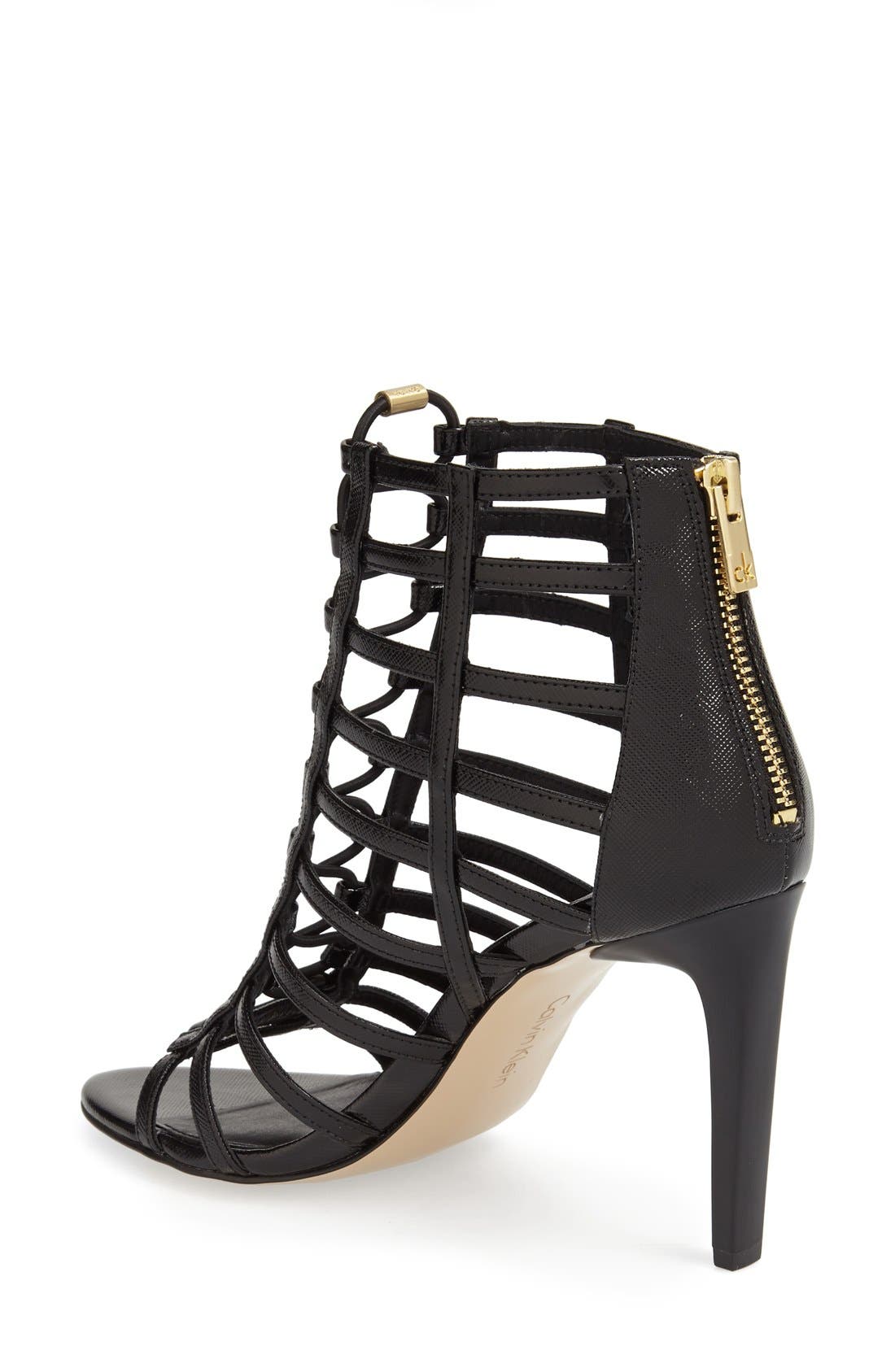 Calvin Klein 'Nira' Cage Sandal, Alternate, color, 