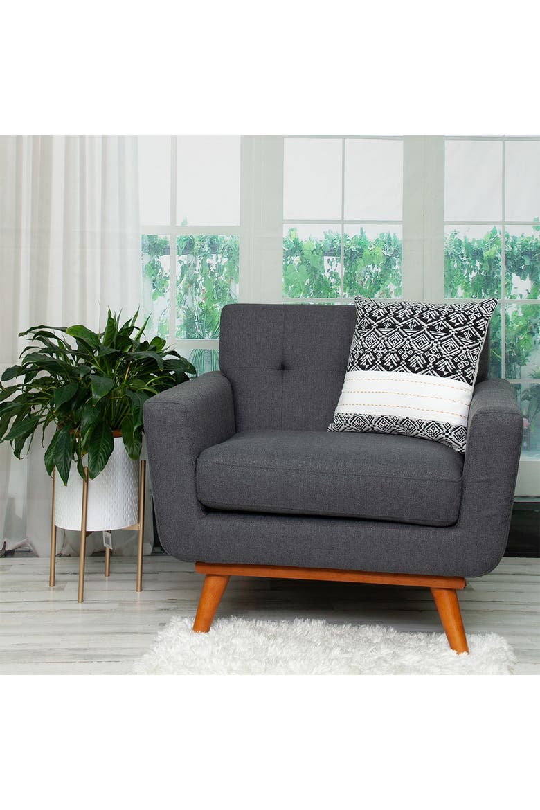 Kai Transitional White Throw Pillow, Alternate, color, WHITE