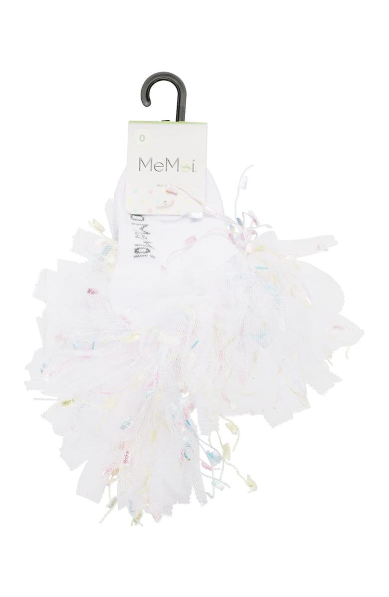 MeMoi Confetti Anklet Sock, Alternate, color, White