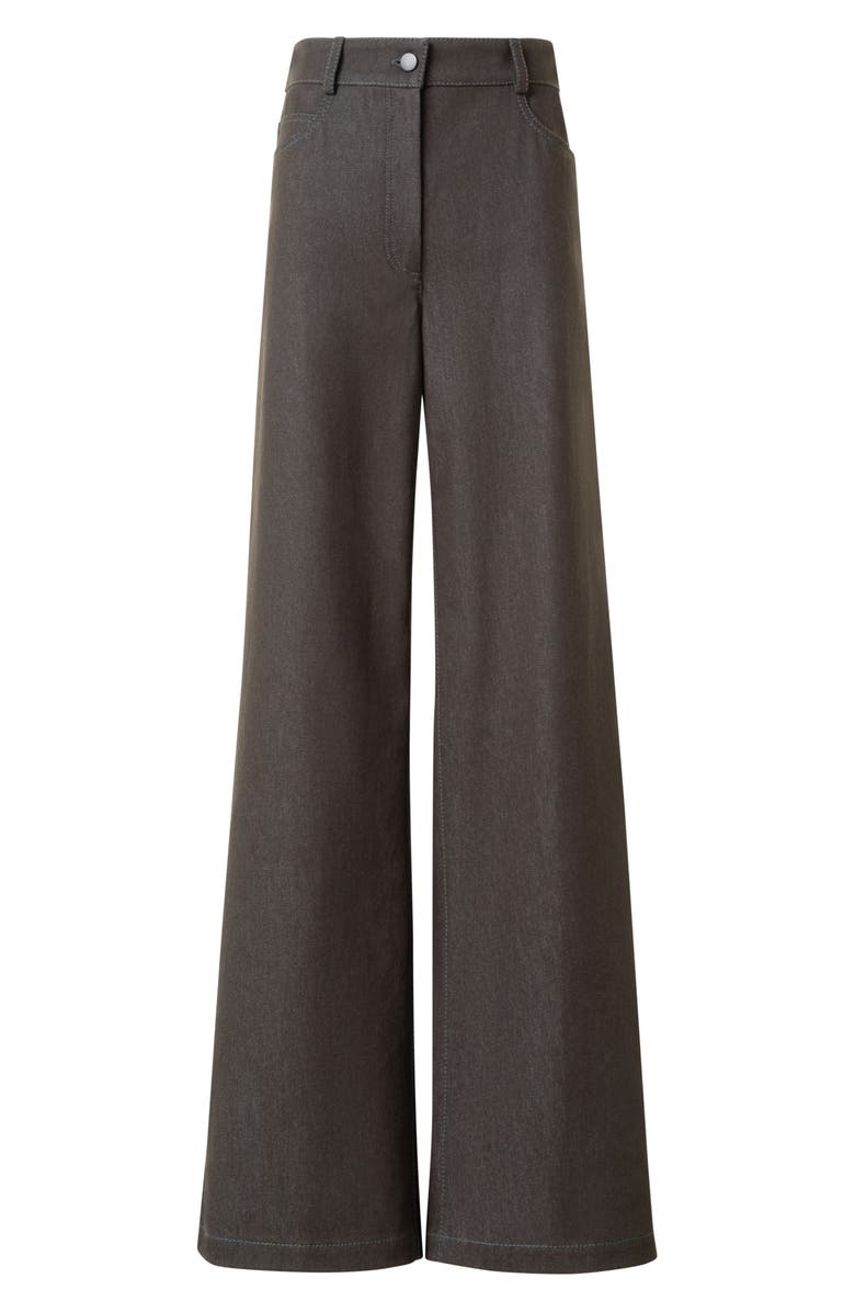 Akris punto Cooper Wide Leg Jeans, Alternate, color, Bark Denim