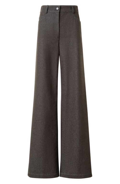 Akris Punto Cooper Wide Leg Jeans In Gray
