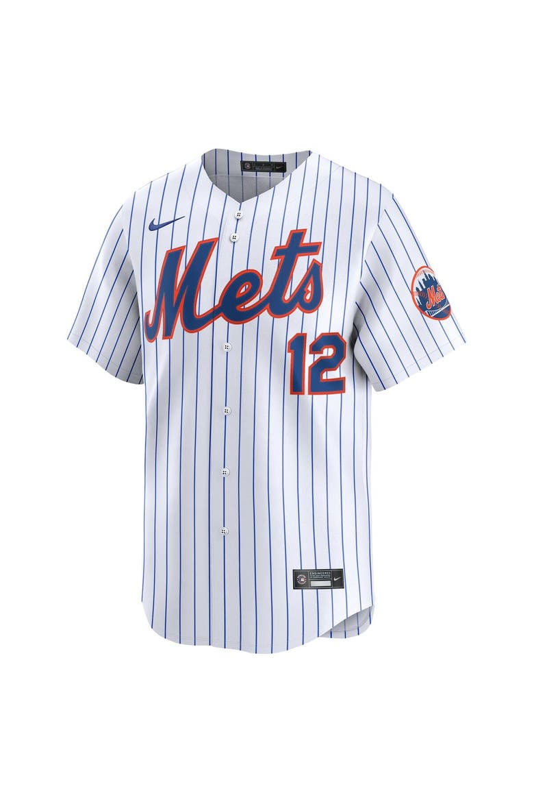 Men's Nike Francisco Lindor White New York Mets Home Limited Jersey, Alternate, color, White