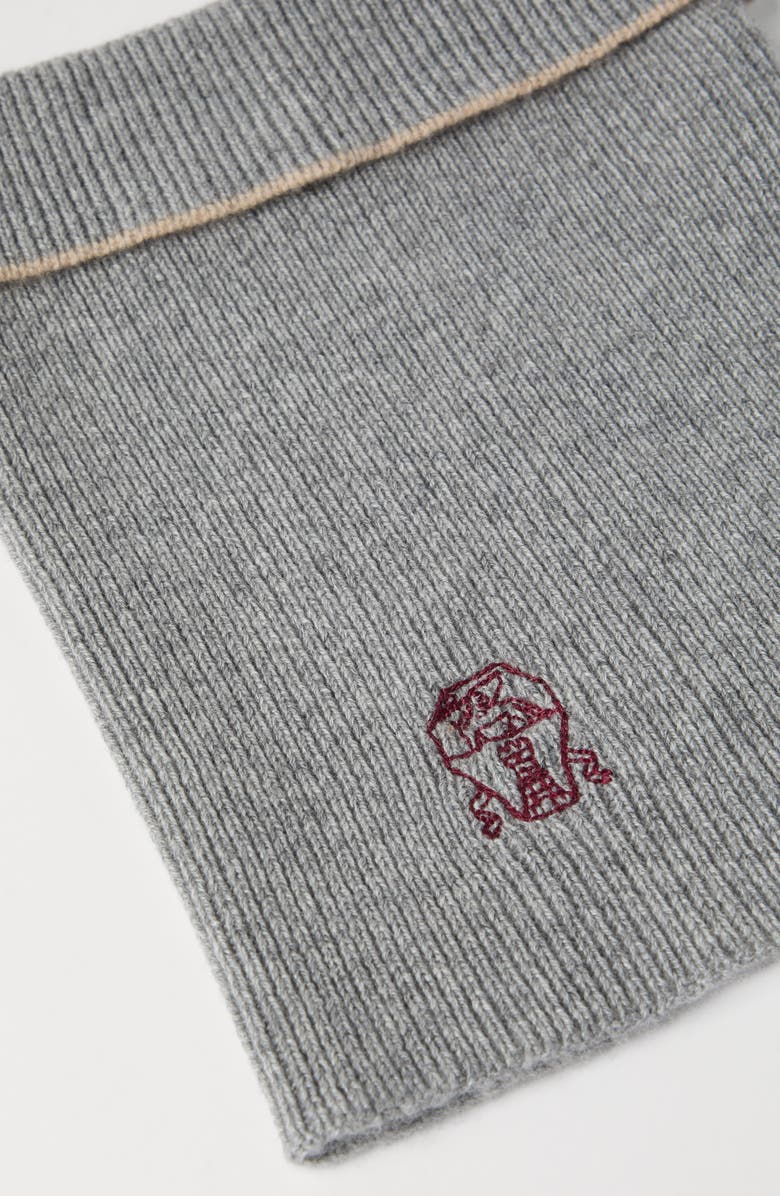 Brunello Cucinelli Neck warmer, Alternate, color, Light Grey