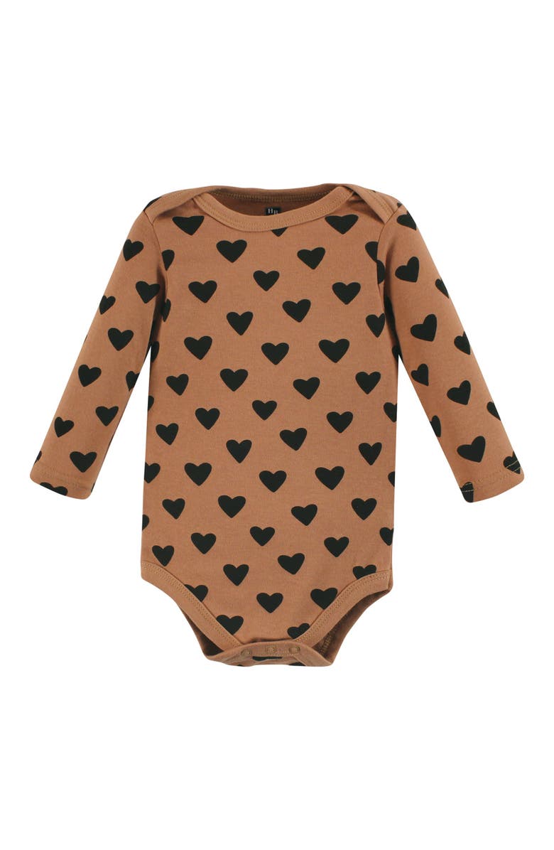 Hudson Baby Soft Cotton Long-Sleeve Bodysuits 7-Piece Value Pack, Alternate, color, Cinnamon Pink Prints 7-Pack