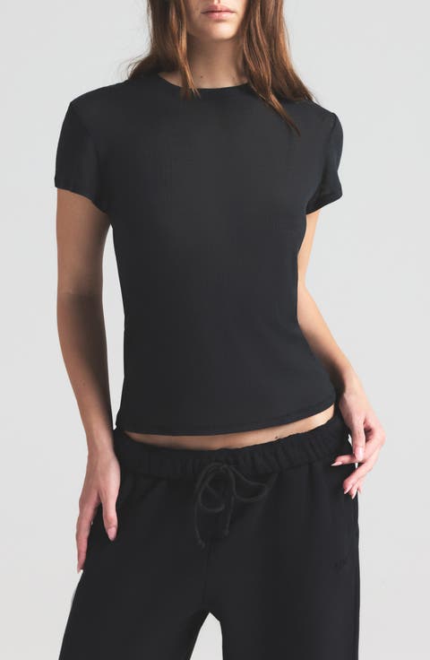 Sheer Rib T-Shirt (Regular & Plus)