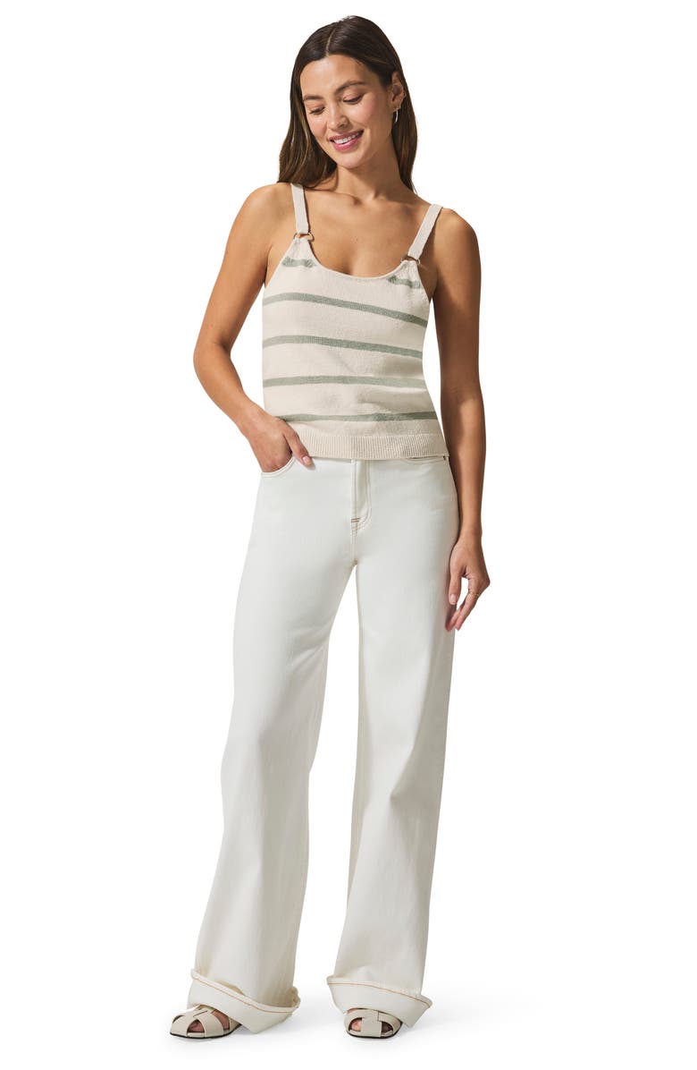 Splendid Daphne Stripe Sweater Tank, Alternate, color, Mnstone/Sft Vob