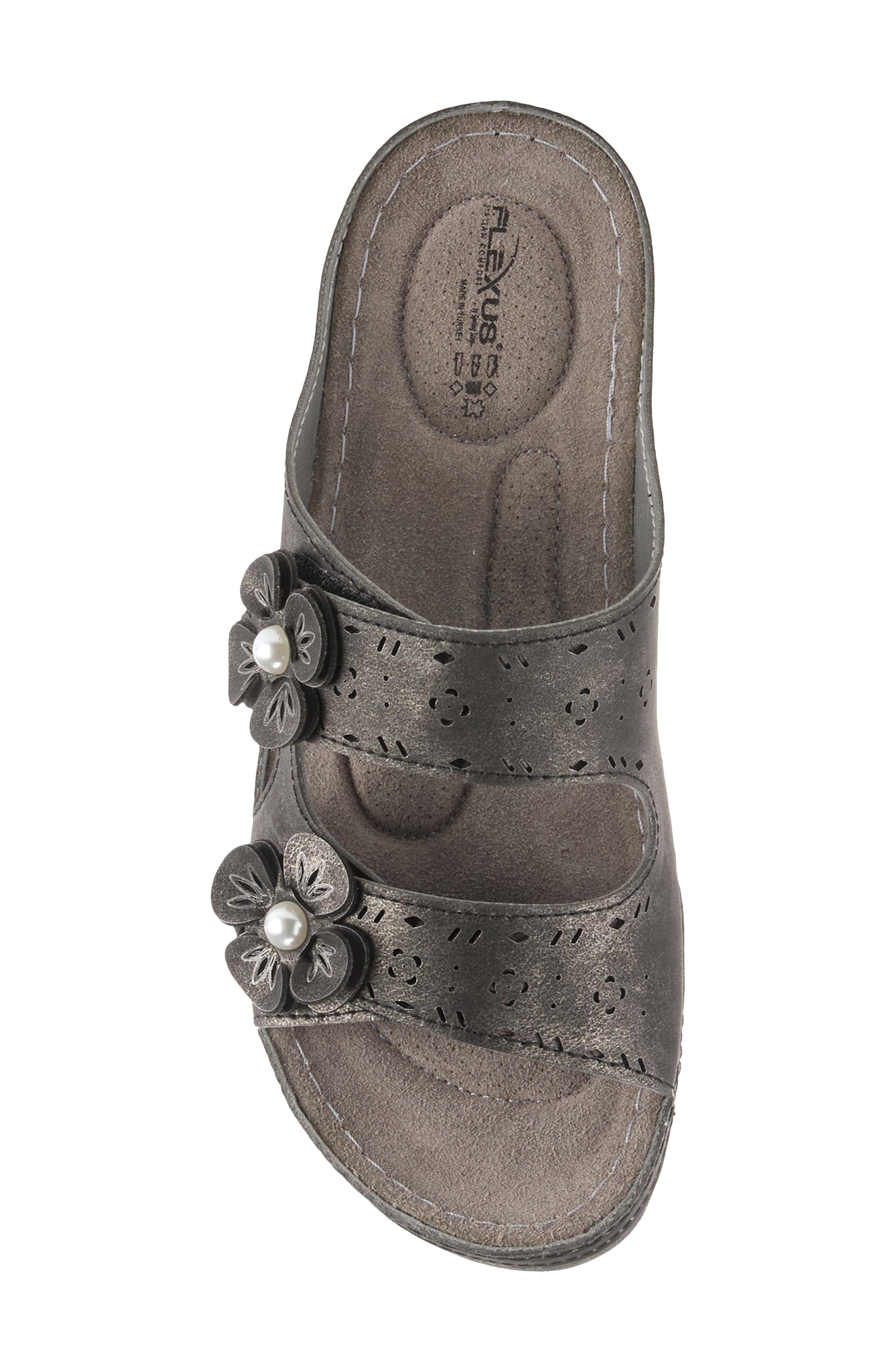 Flexus by Spring Step Pamola Wedge Slide Sandal, Alternate, color, Black