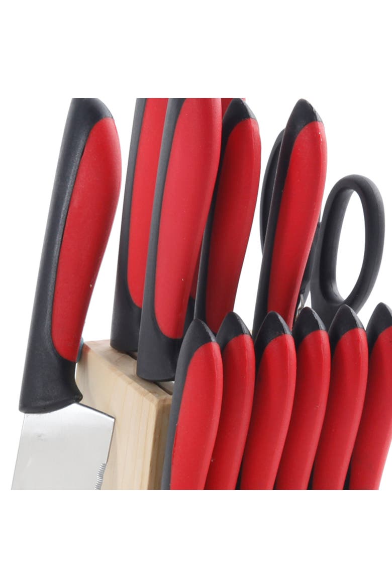 14 Piece Cutlery Set, Alternate, color, Red