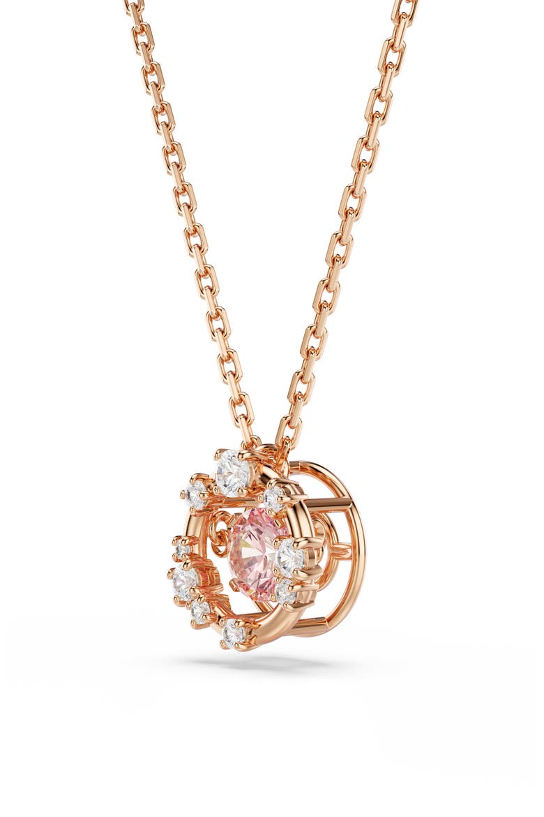 Constella Crystal Pendant Necklace, Alternate, color, ROSE GOLD