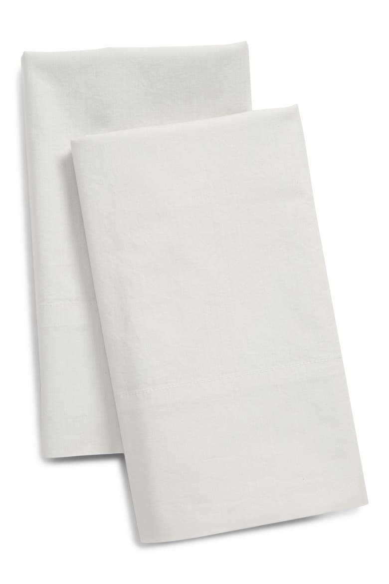 at Home Percale Pillowcases, Main, color, GREY LUNAR