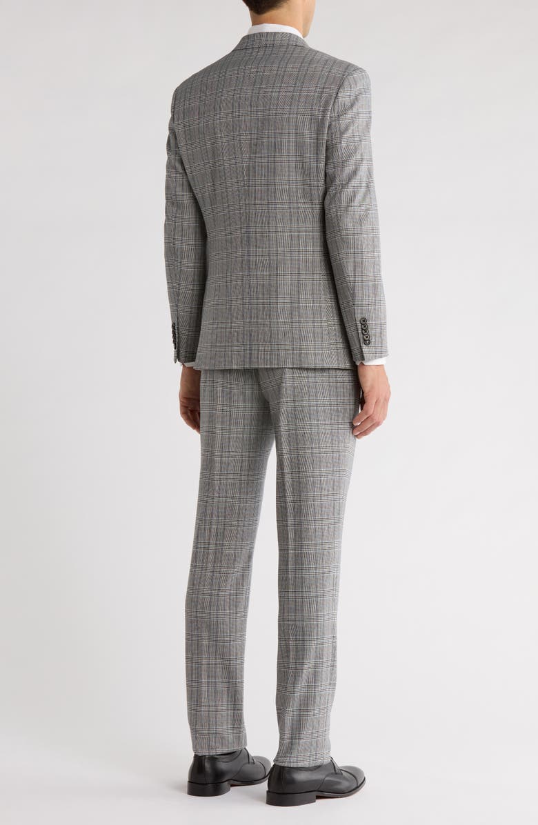 English Laundry Trim Fit Plaid Two-Piece Suit, Alternate, color, Ltgray