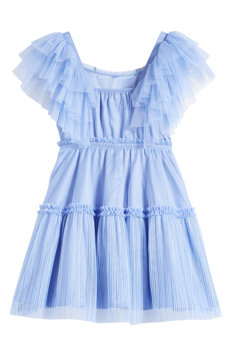 BCBG Kids' Flutter Sleeve Tulle Dress, Alternate, color,