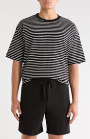 DENIM AND FLOWER Horizontal Stripe T-Shirt