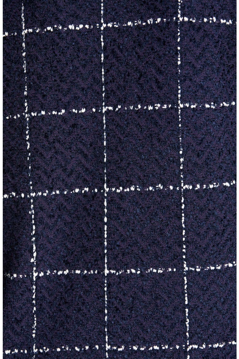 Herringbone Grid Knit Jacket, Alternate, color, NAVY/ WHITE